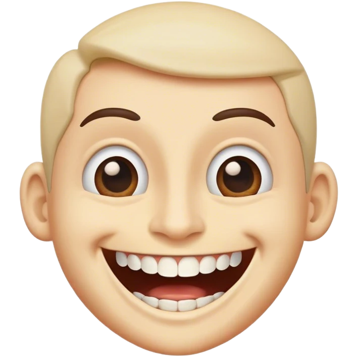 a face so happy eyes almost rolled in the back of their head exaggerated with the big grin showing teeth emoji