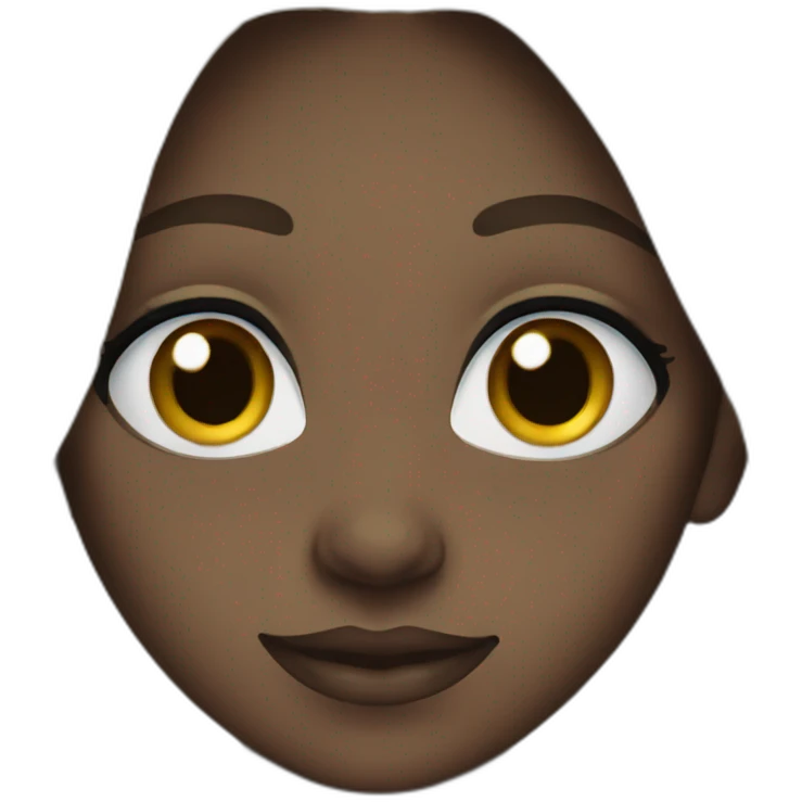 Black girl with blue eyes emoji