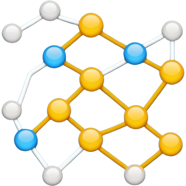 A small graph with nodes emoji