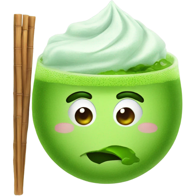 Matcha with ice emoji