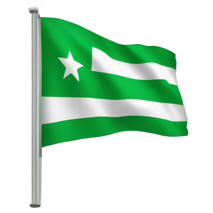 green syrian flag. 3 stars emoji