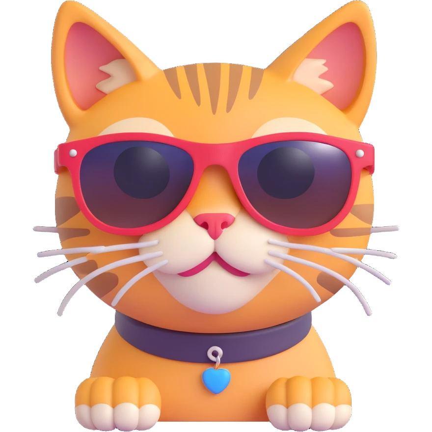 a cat wearing sunglasses emoji