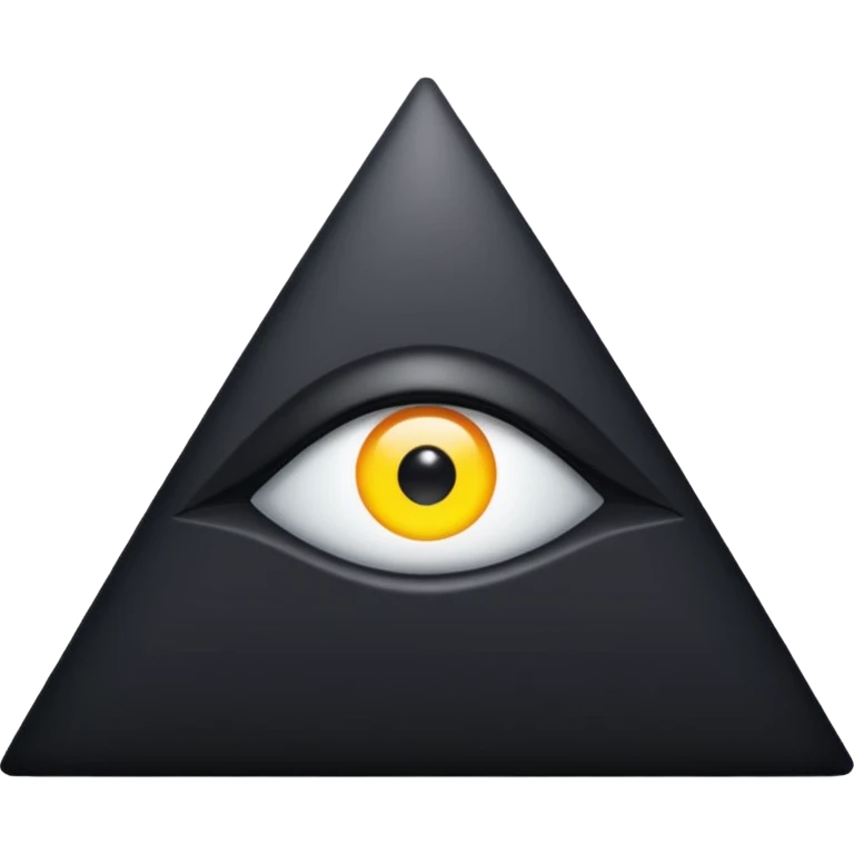 pyramide noir avec un oeil au centre et des taches noir sur toutes les extrémités comme un brouillard noir emoji