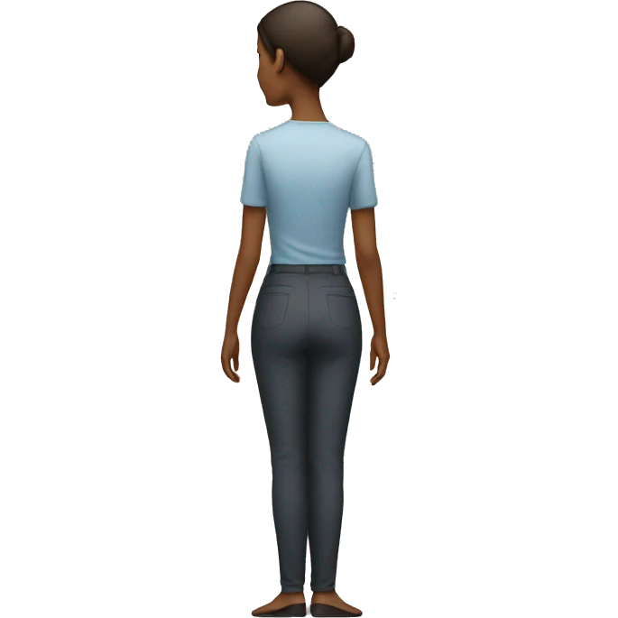 standing woman and facing backwards emoji