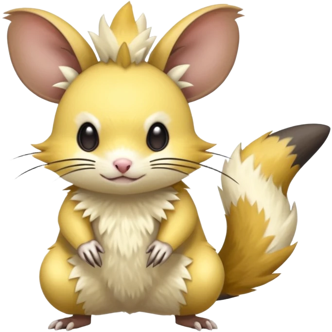 Raticate-Emolga-Pachirisu-Cacomistl-Fakemon-hybrid-creature (full body) emoji