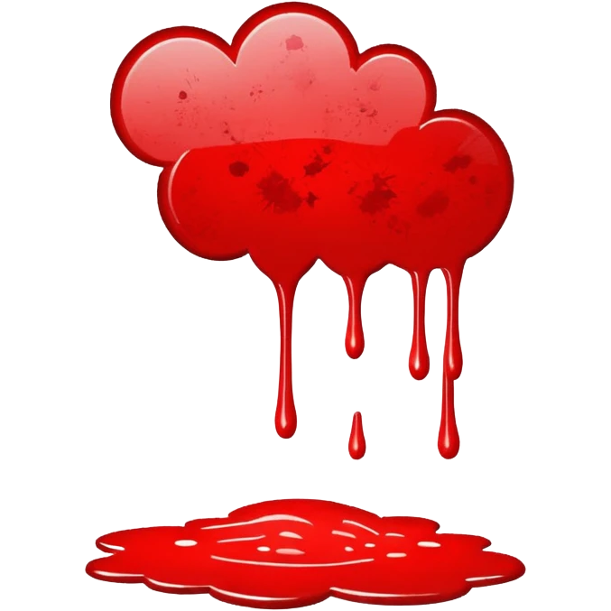 paint splatter, spilled paint, red color. emoji