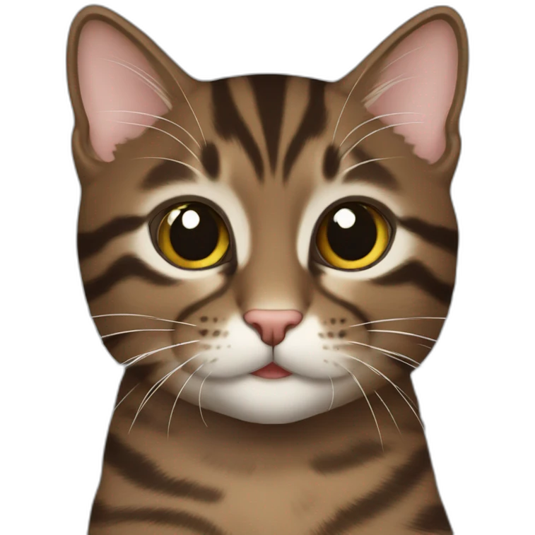 dark brown tabby cat kitten emoji