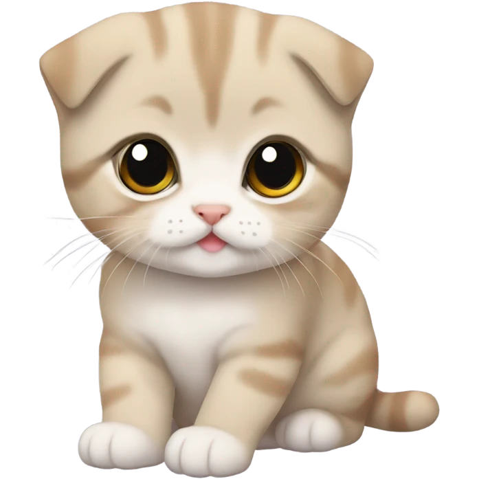 Scottish fold kitten emoji