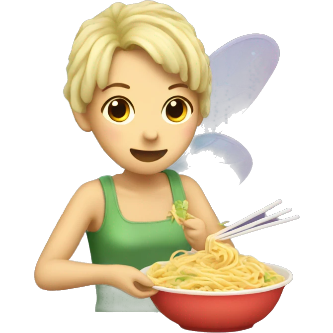 fairy eating noodles  emoji