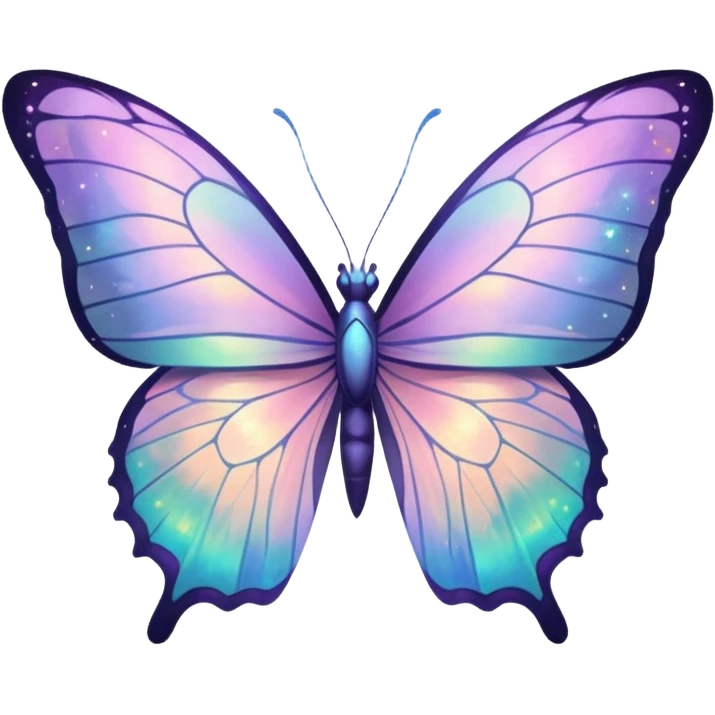 Pastel iridescent nebula butterfly emoji