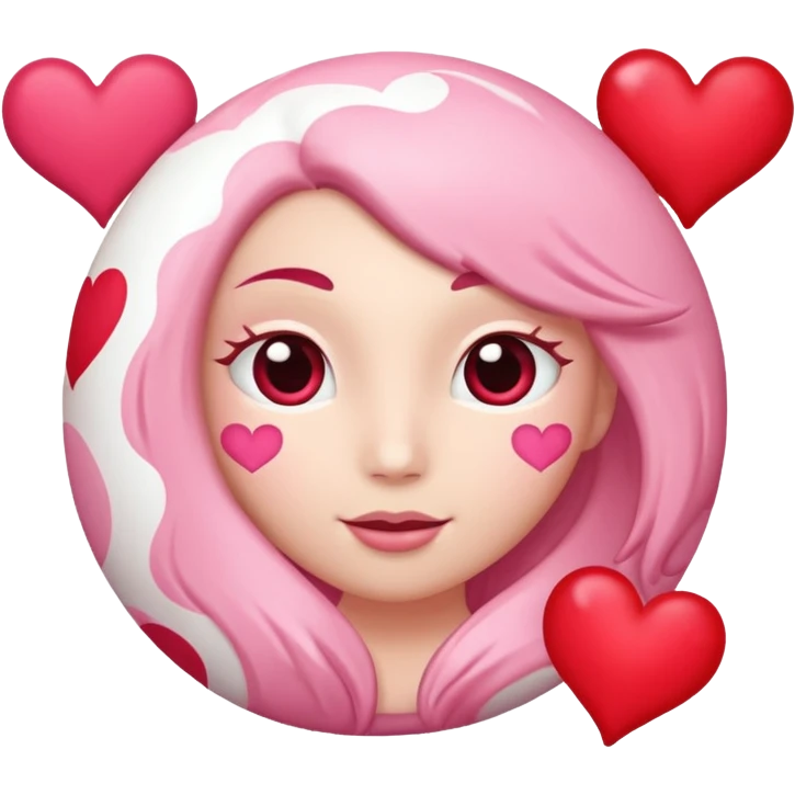 Venus the planet of love. with hearts around it emoji