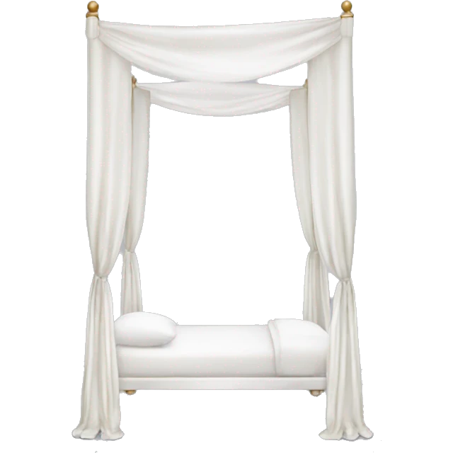 White silk canopy bed emoji