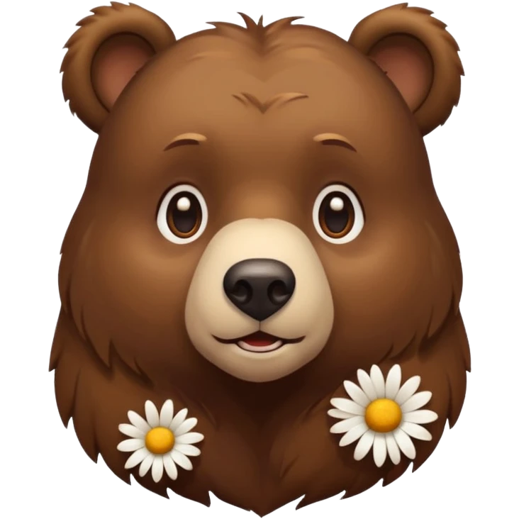 bear with daisy  emoji