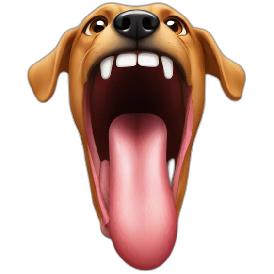 Crazy dog tongue emoji