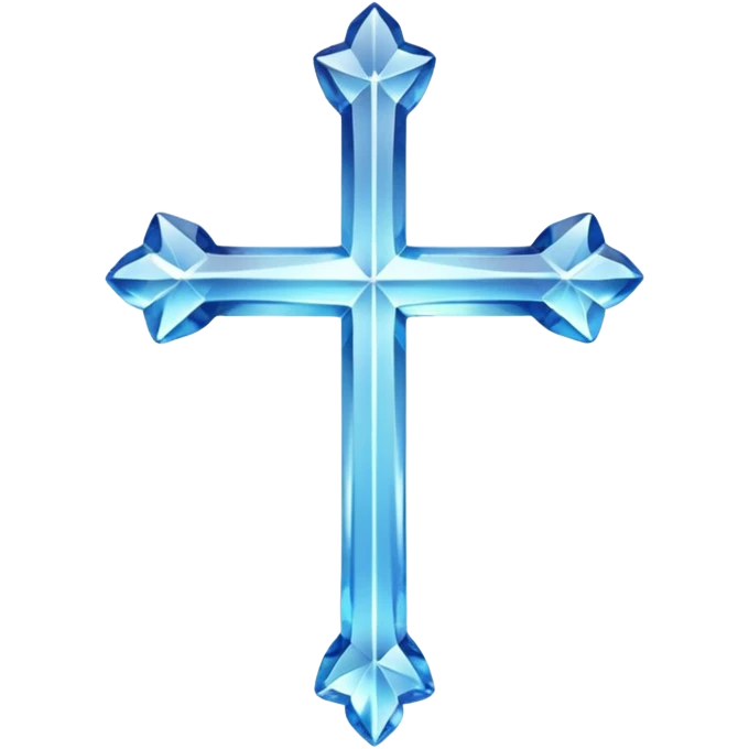 a crystal cross emoji