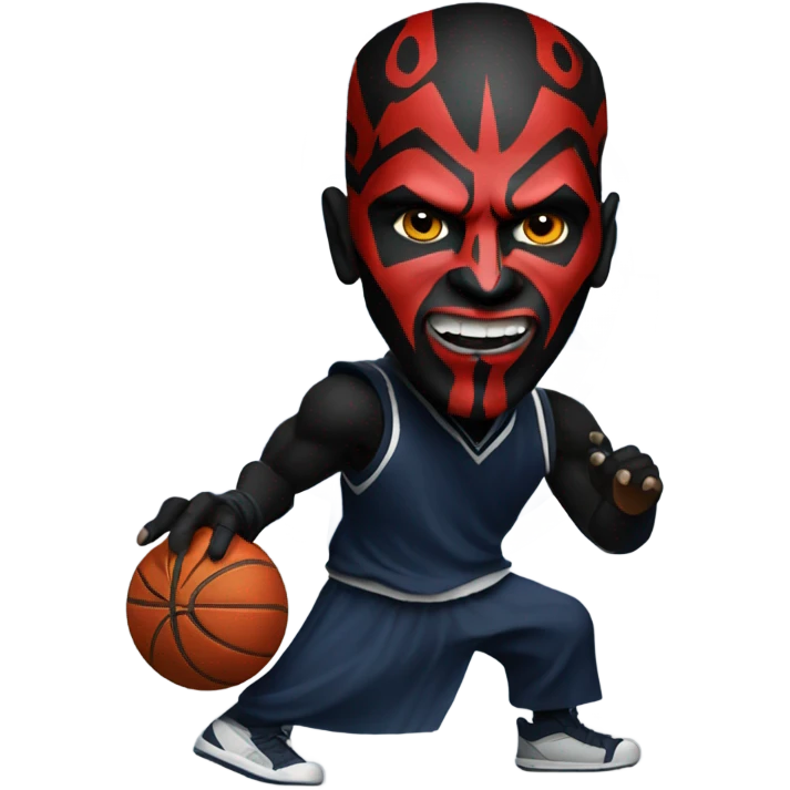 Darth maul playing UConn basketball emoji