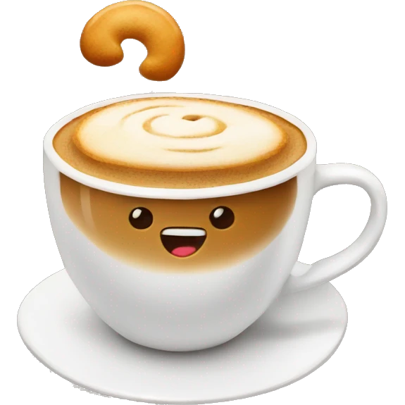 Hot coffee with a bun emoji