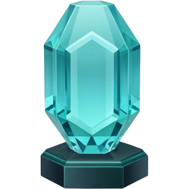 Magic Aquamarine mineral crystal On the stand emoji