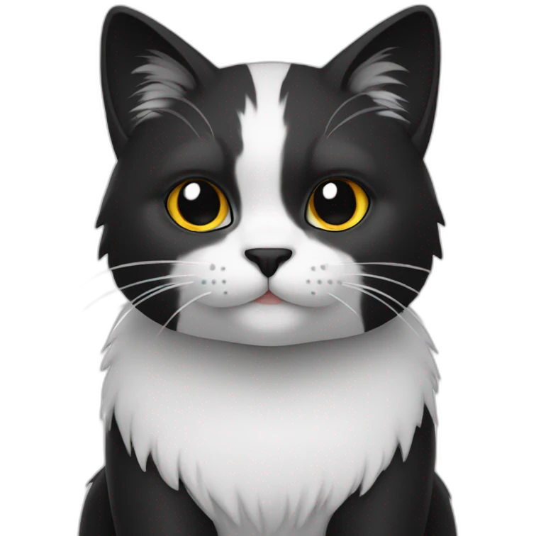 Cat black and wite emoji