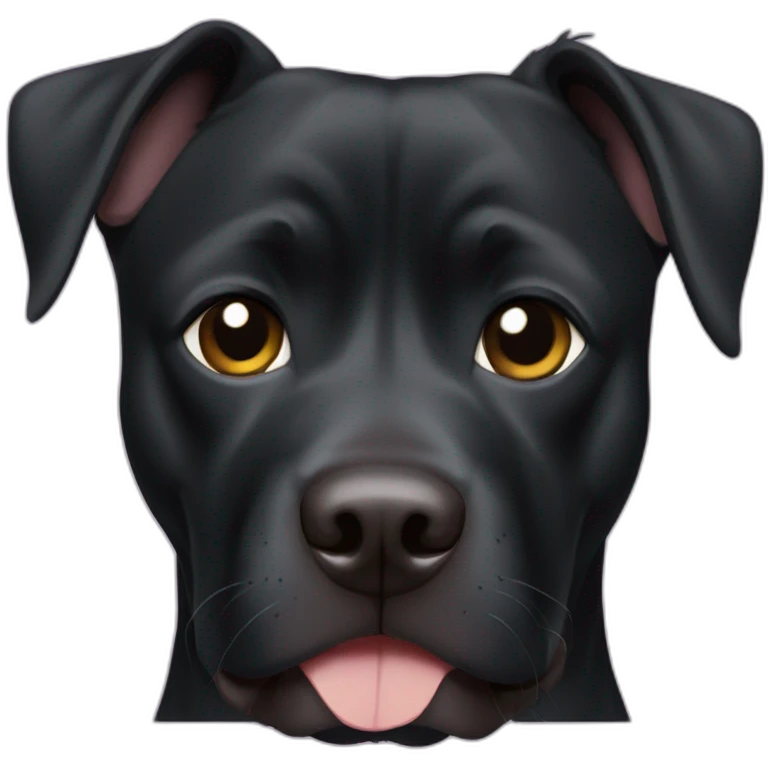 Black Pitbull lab mix emoji