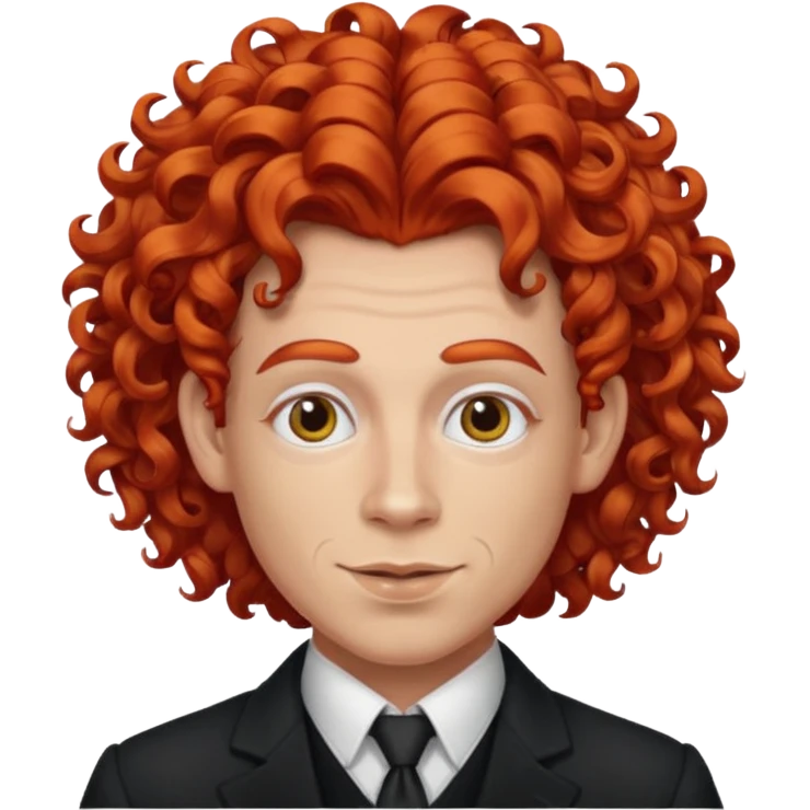 curly redhead drag king emoji