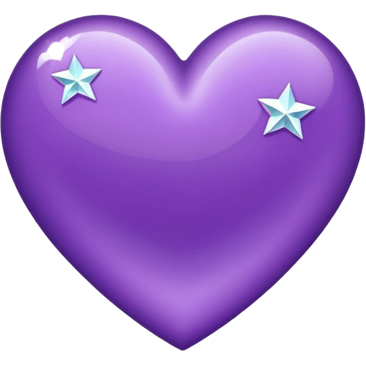 shiny purple heart with diamonds emoji