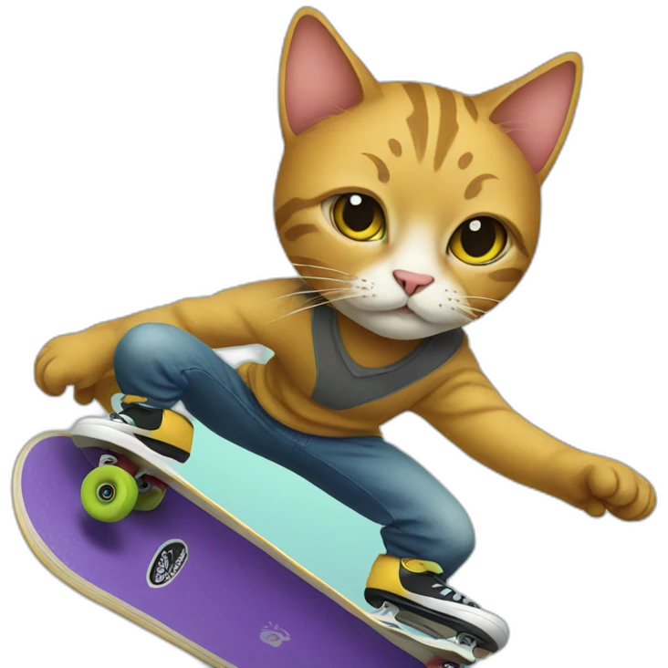 skater cat emoji