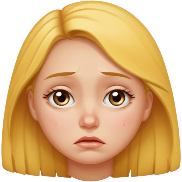 Sad girl with cellulite emoji