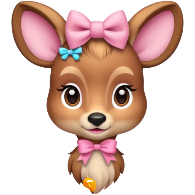 bambi with 🎀 emoji