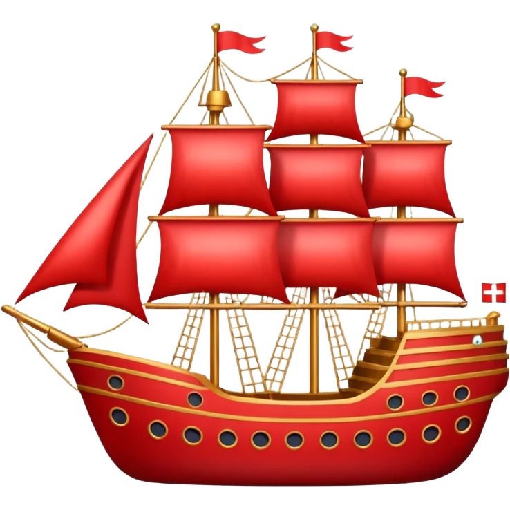 red glitter ship emoji