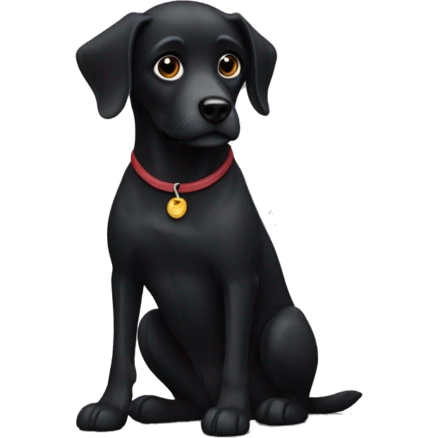 Black dog emoji
