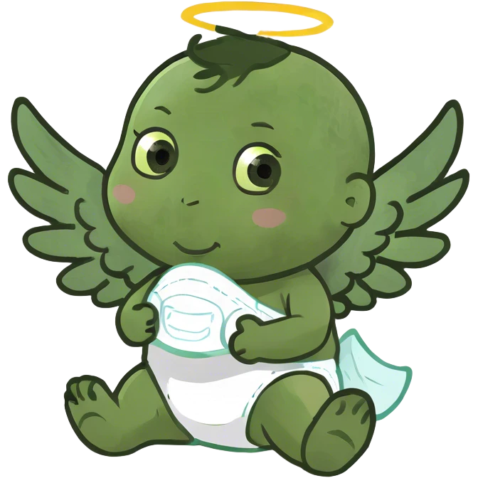 Baby with angel wings  emoji
