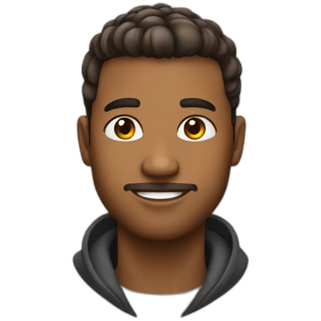 Brown guy with taper fade emoji