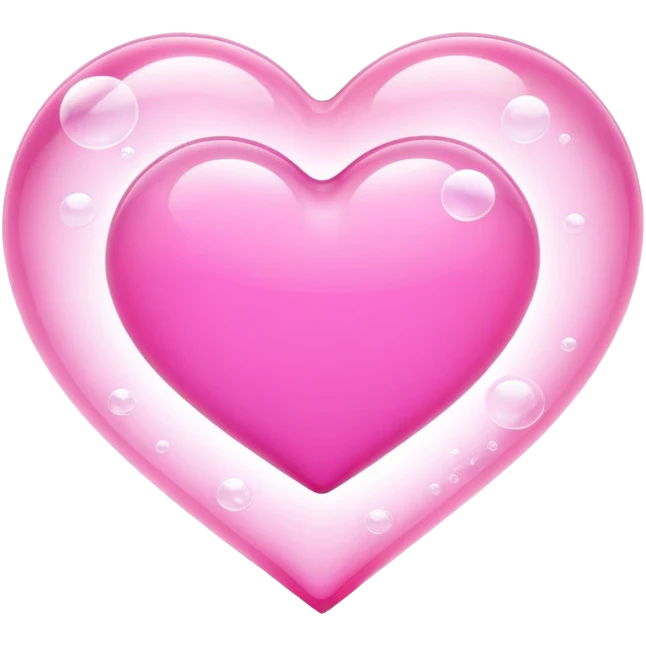 Pink heart bubbles  emoji