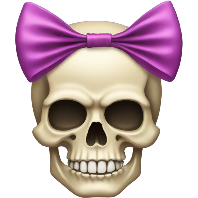Skull bow emoji