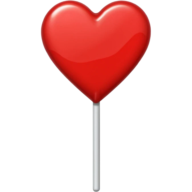 Red heart shaped lollipop emoji