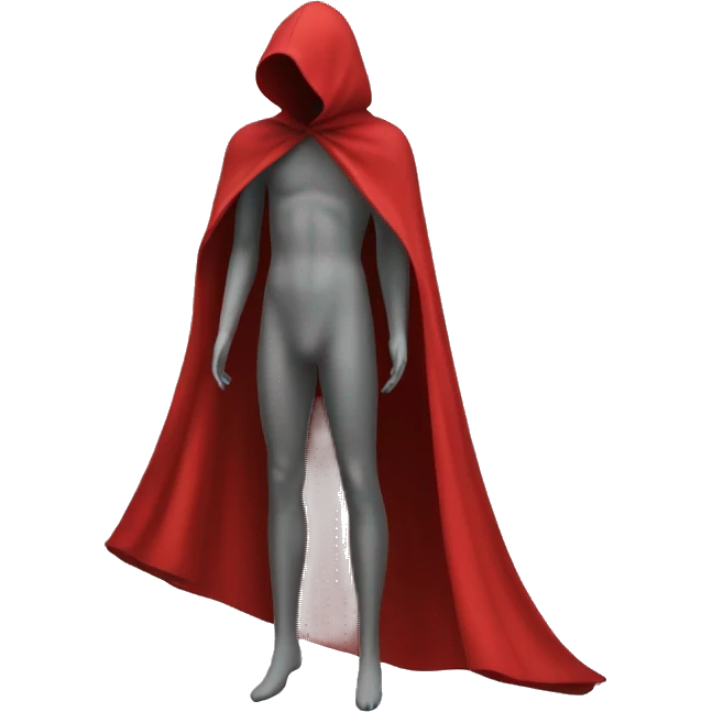 faceless mannequin flying red cape without legs emoji