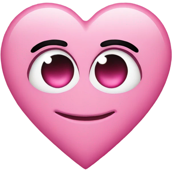 Pink heart eyes emoji