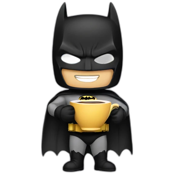 batman holding a cup of coffee emoji
