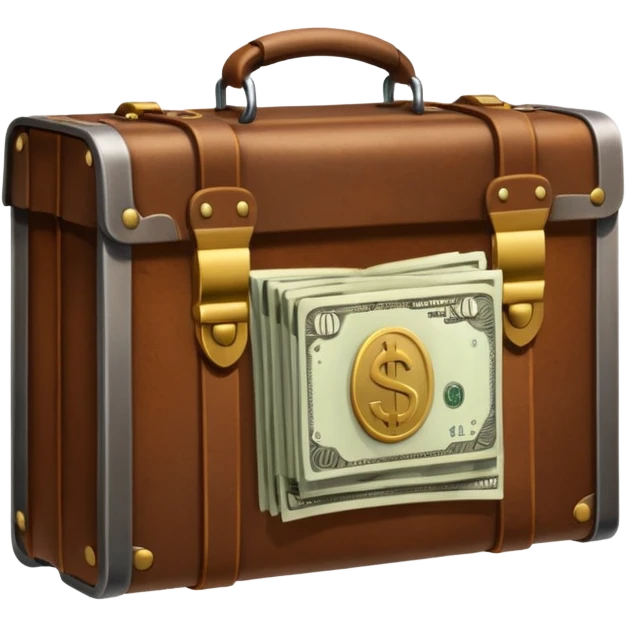 a prison grate with a briefcase with money behind it emoji