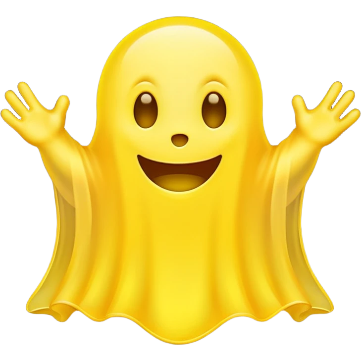 smiling yellow ghost emoji