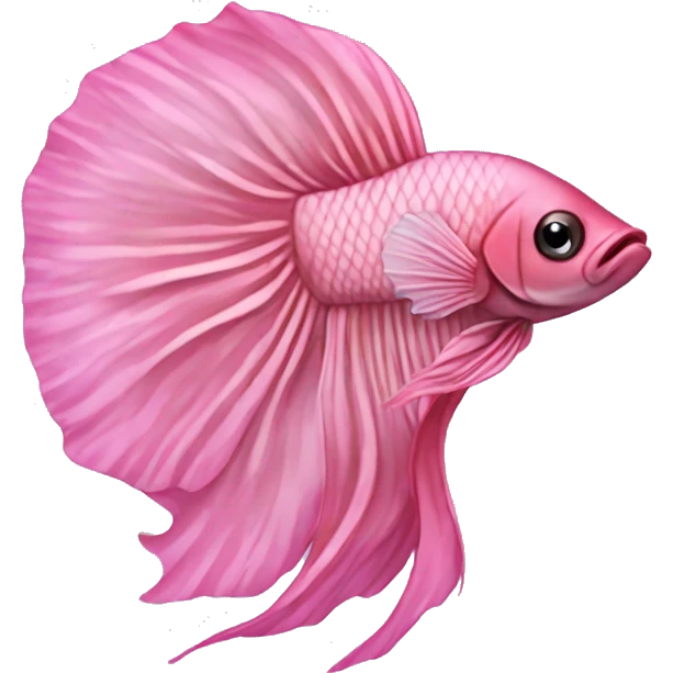 Over halfmoon Betta fish pink emoji