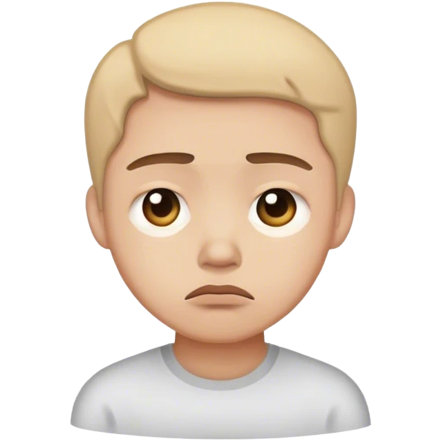 Sad looking  emoji