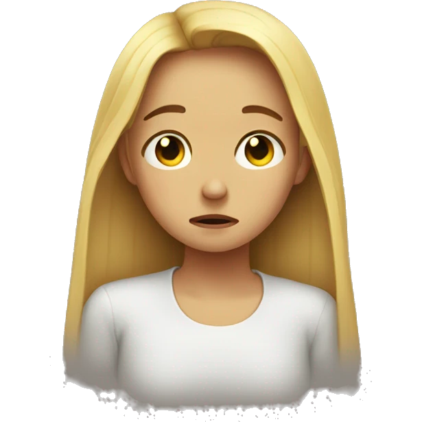 Very sad girl crying emoji