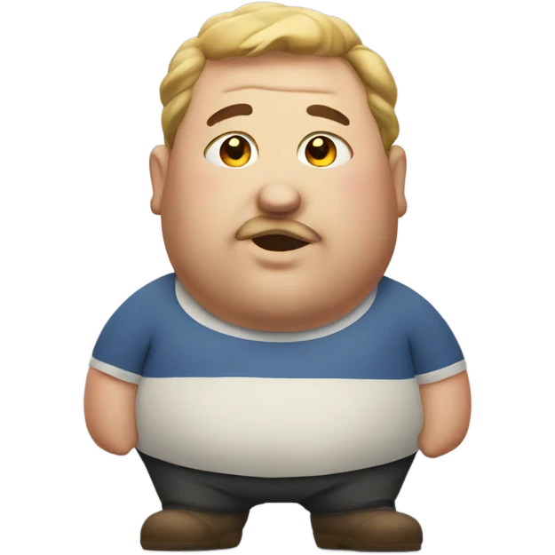 A fat guy emoji
