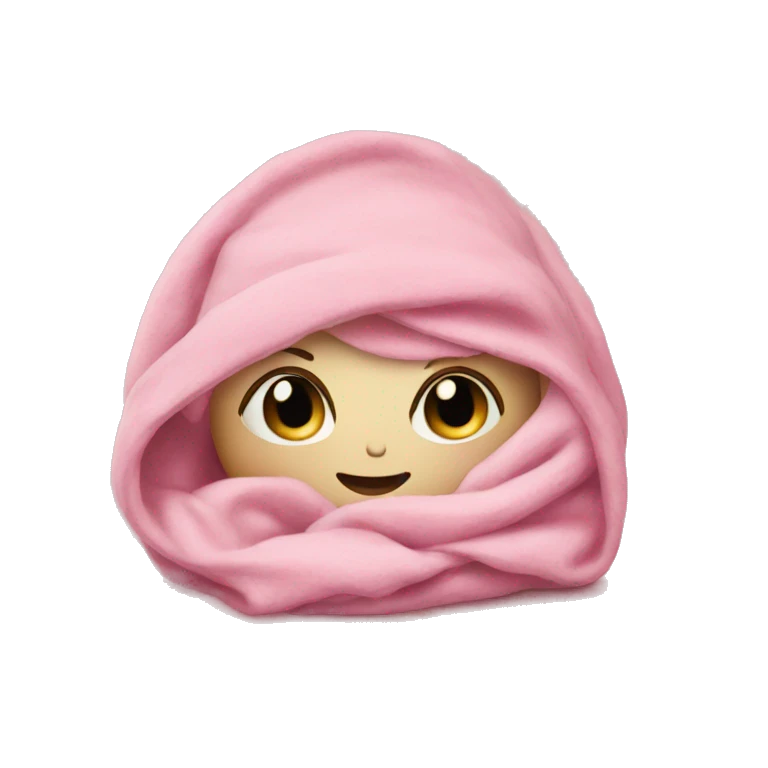 A pink cozy blanket emoji