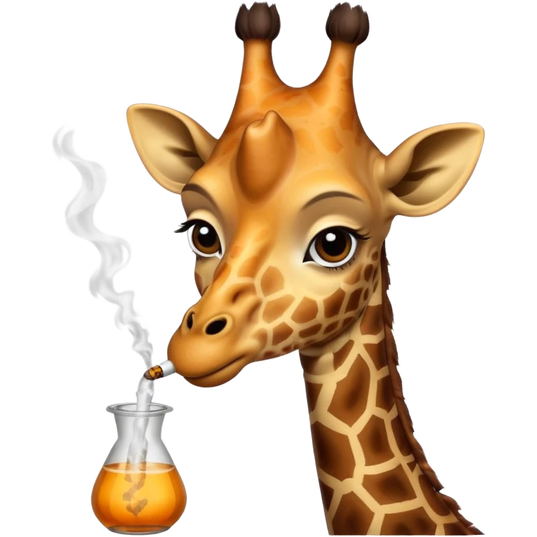 Giraff smoking a bong emoji