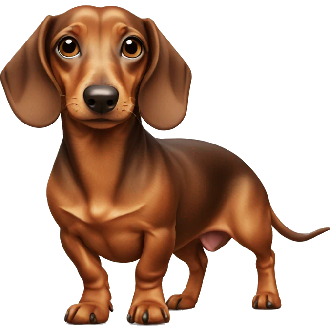 Dachshund blowing a kiss emoji