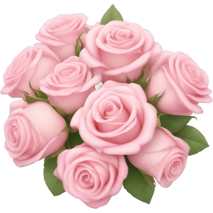 bouquet of pastel pink roses emoji