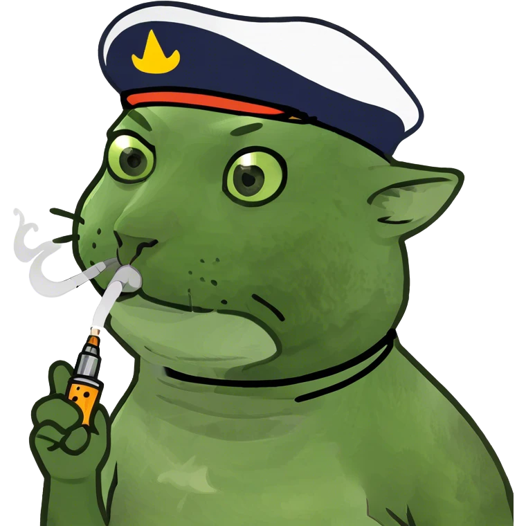 Ginger cat smokes vape  emoji